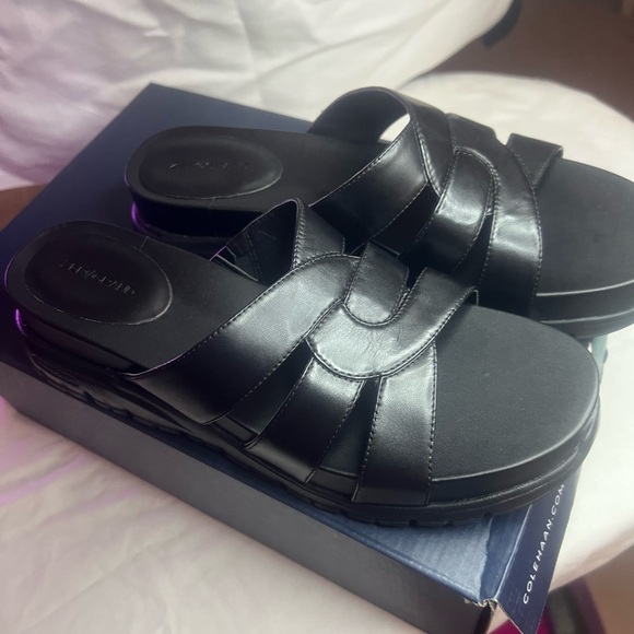 🔥Cole Haan Zero Grand Black Slide Sandals🔥 - Picture 2 of 9